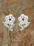 Red Agate Blossom Muse Studs