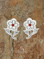 Red Agate Blossom Muse Studs