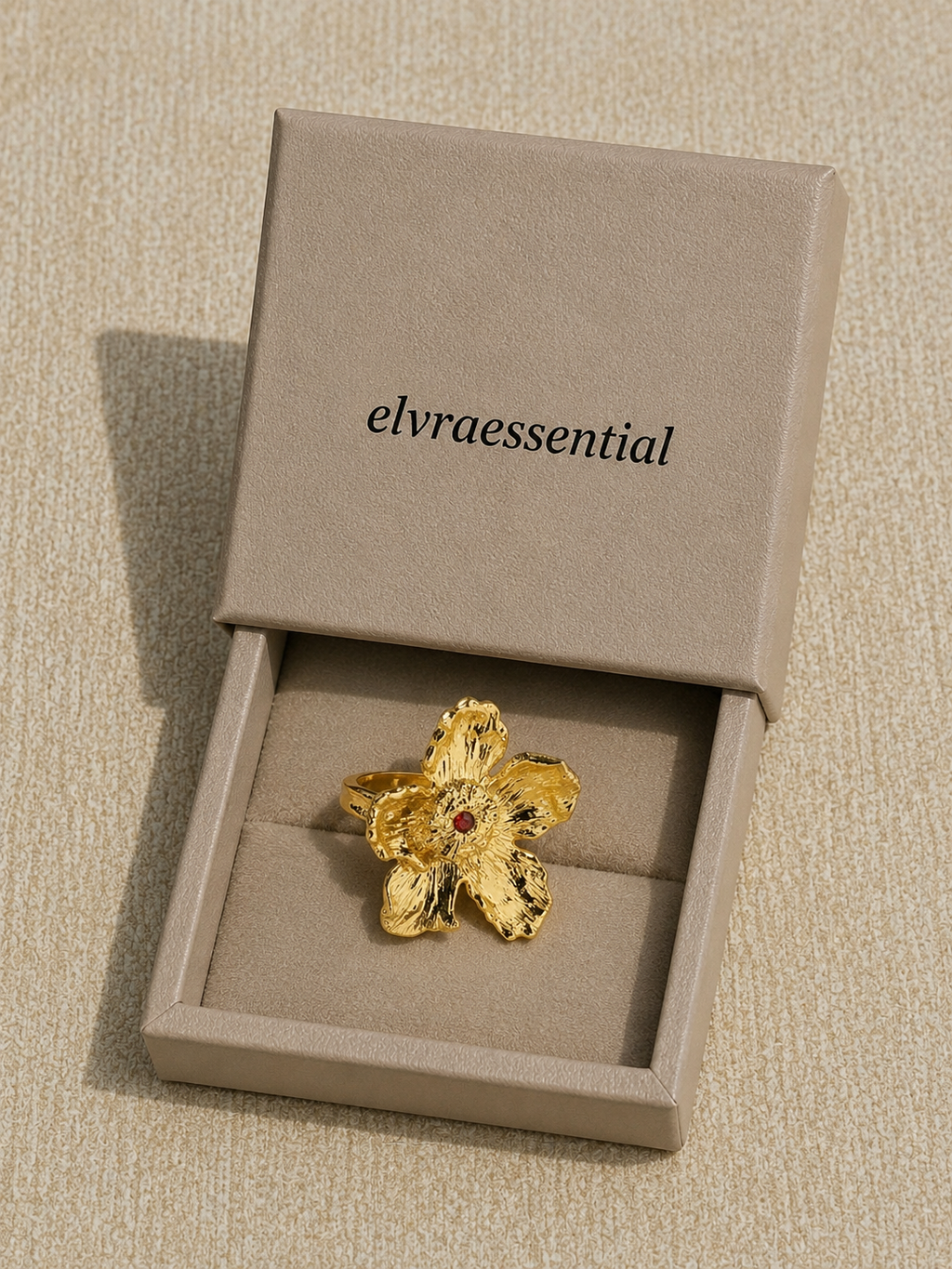 Oleander Bloom French Duo-Tone Open Ring