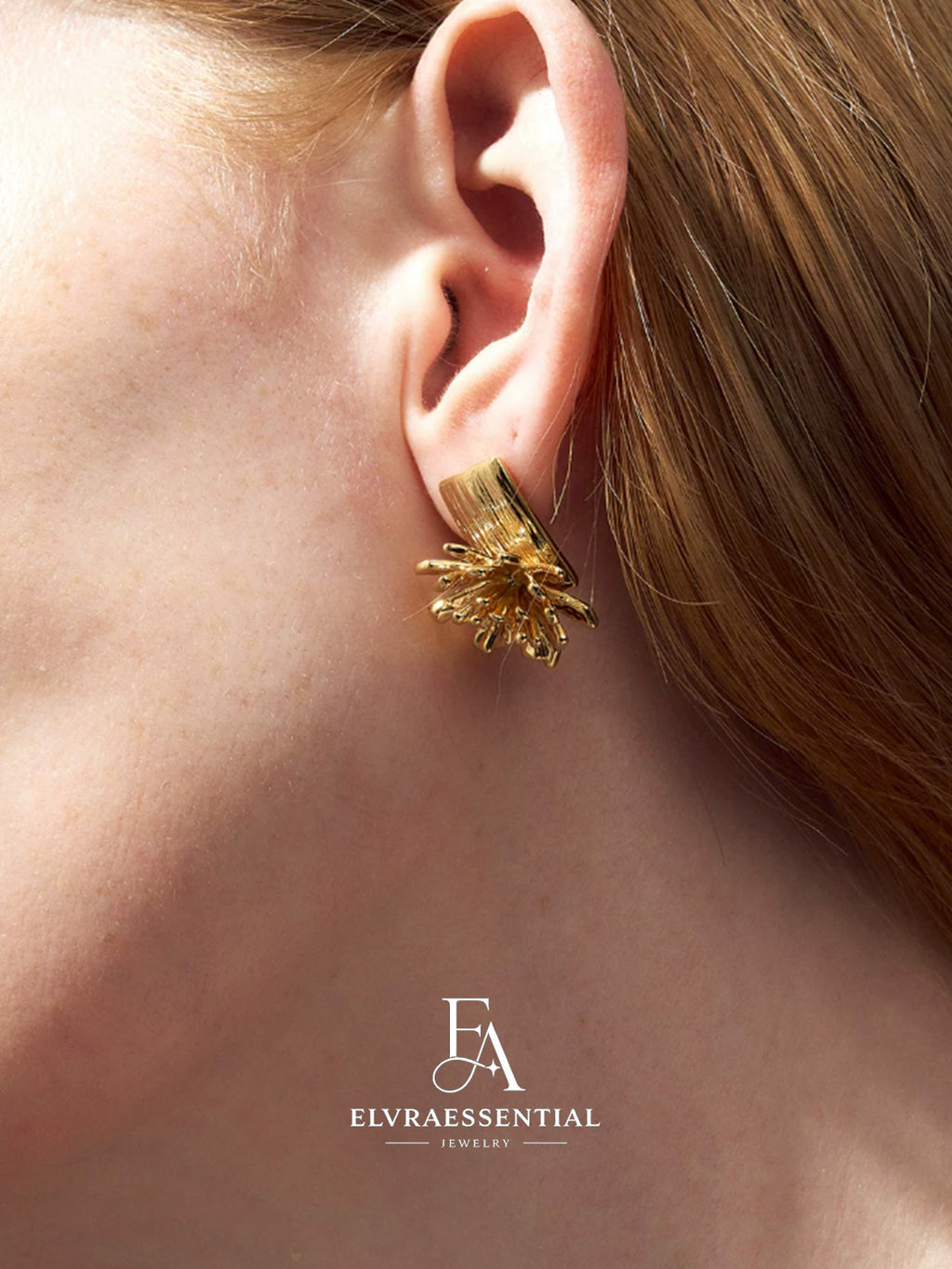 Golden Firework Vintage Glow Earrings