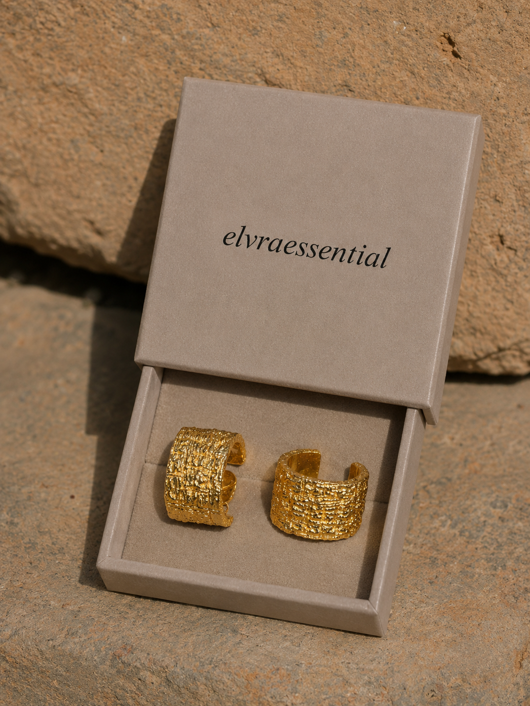 Valletta Atelier Textured Signature Hoops