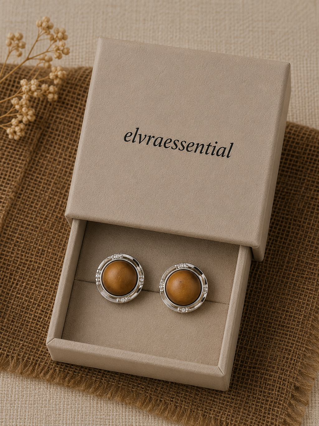 Kokoxili Nomad Tiger Eye Artisan Earrings