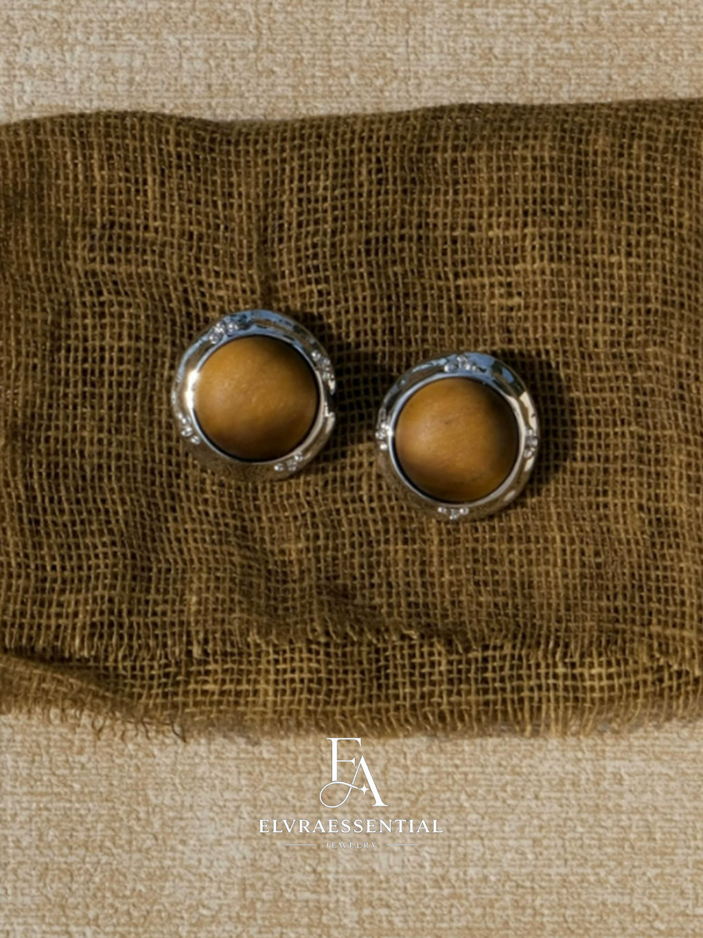 Kokoxili Nomad Tiger Eye Artisan Earrings