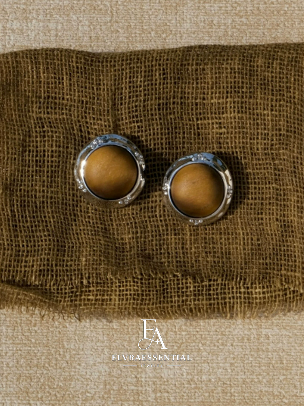 Kokoxili Nomad Tiger Eye Artisan Earrings