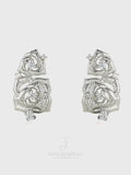 Twin Rose Petite Luxe Statement Earrings