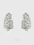 Twin Rose Petite Luxe Statement Earrings