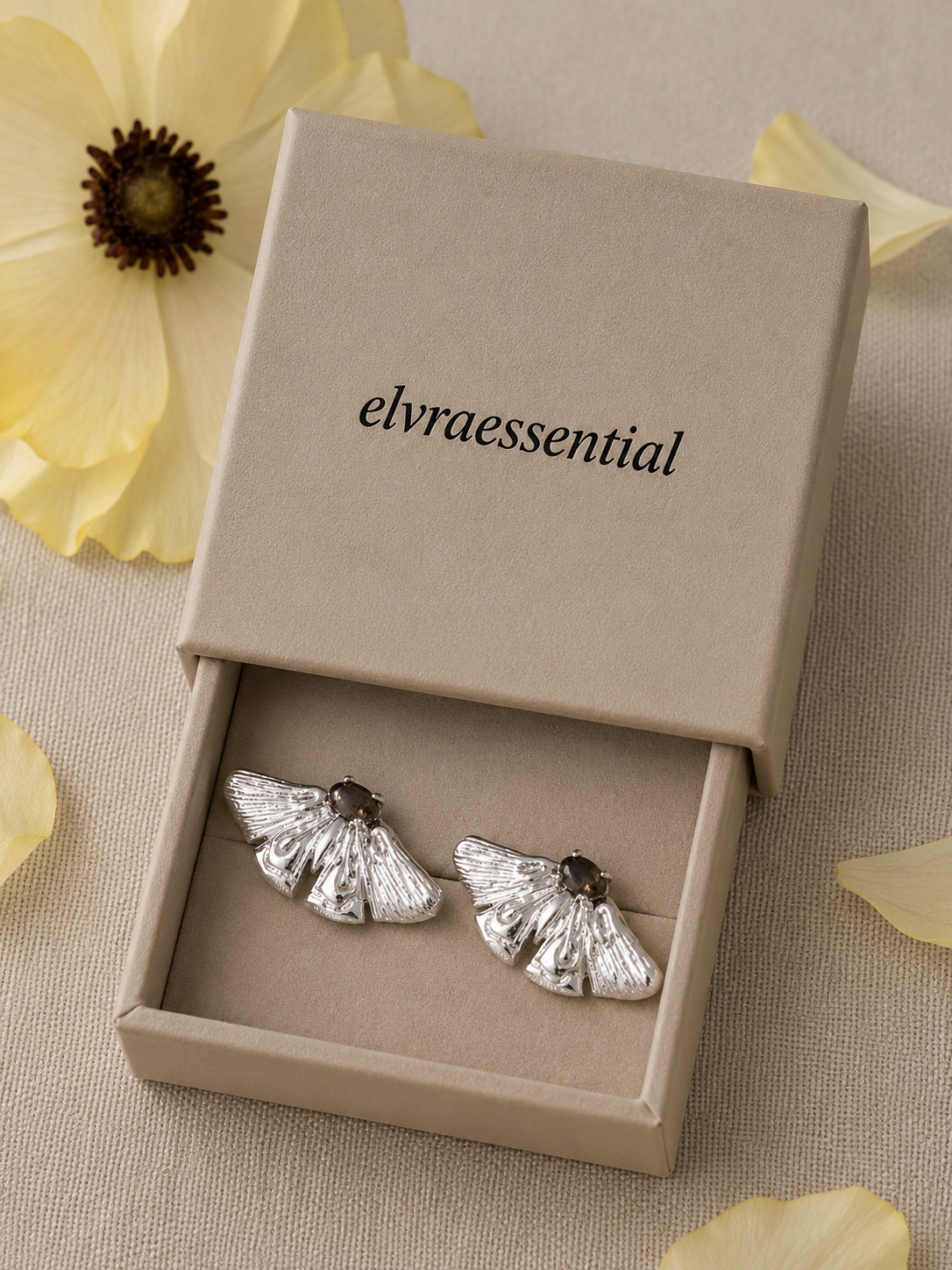 Mothlight Silver Drift Crystal Earrings