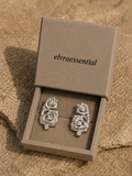 Twin Rose Petite Luxe Statement Earrings