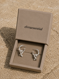 Twisted Drop Edge Stud Earrings