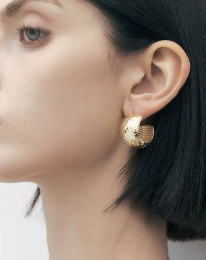 Sparkle Orbit Minimal Hoop Earrings