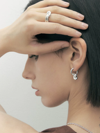 Twisted Drop Edge Stud Earrings