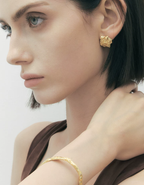 Retro Grain Artisan Stud Earrings