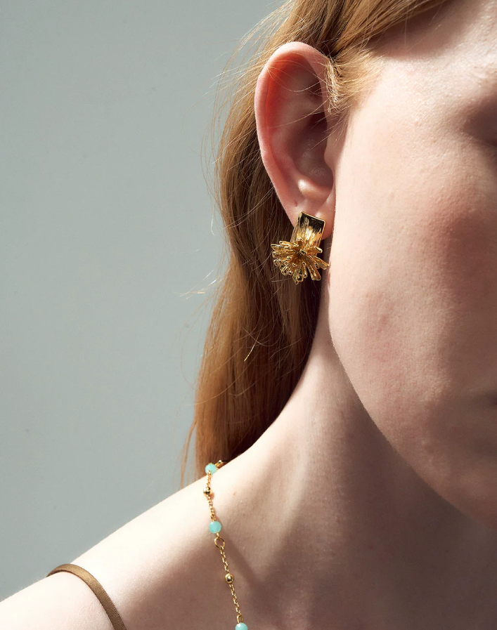 Golden Firework Vintage Glow Earrings