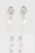 Baroque Pearl Cascade Drop Earrings