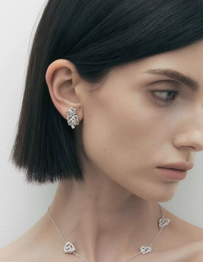 Twin Rose Petite Luxe Statement Earrings