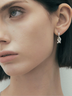 Twisted Drop Edge Stud Earrings