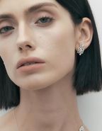 Twin Rose Petite Luxe Statement Earrings