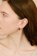 Strawberry Quartz Sweet Arc Earrings