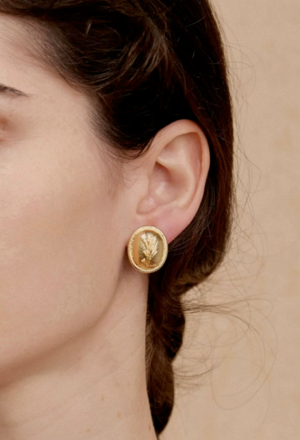 Rosemary Duo-Tone Parisian Oval Hoops