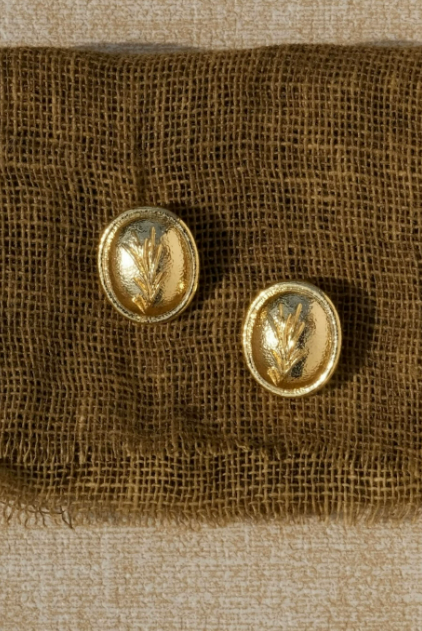 Rosemary Duo-Tone Parisian Oval Hoops
