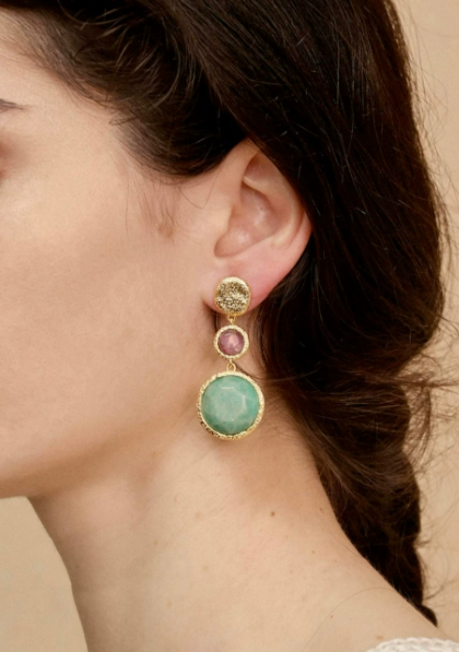 Island Reef Amethyst Tide Pendant Earrings