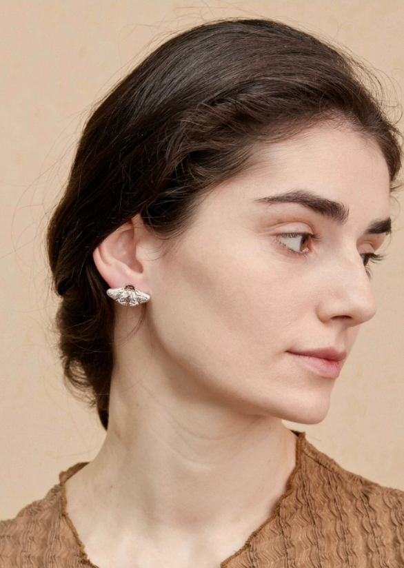 Mothlight Silver Drift Crystal Earrings