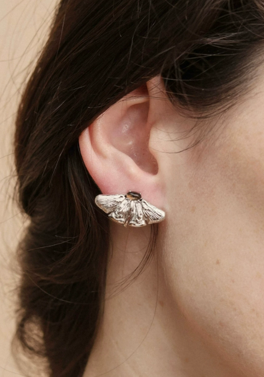 Mothlight Silver Drift Crystal Earrings