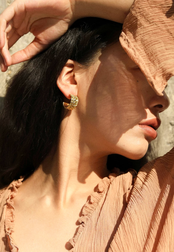 Valletta Atelier Textured Signature Hoops