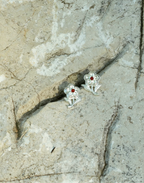 Red Agate Blossom Muse Studs